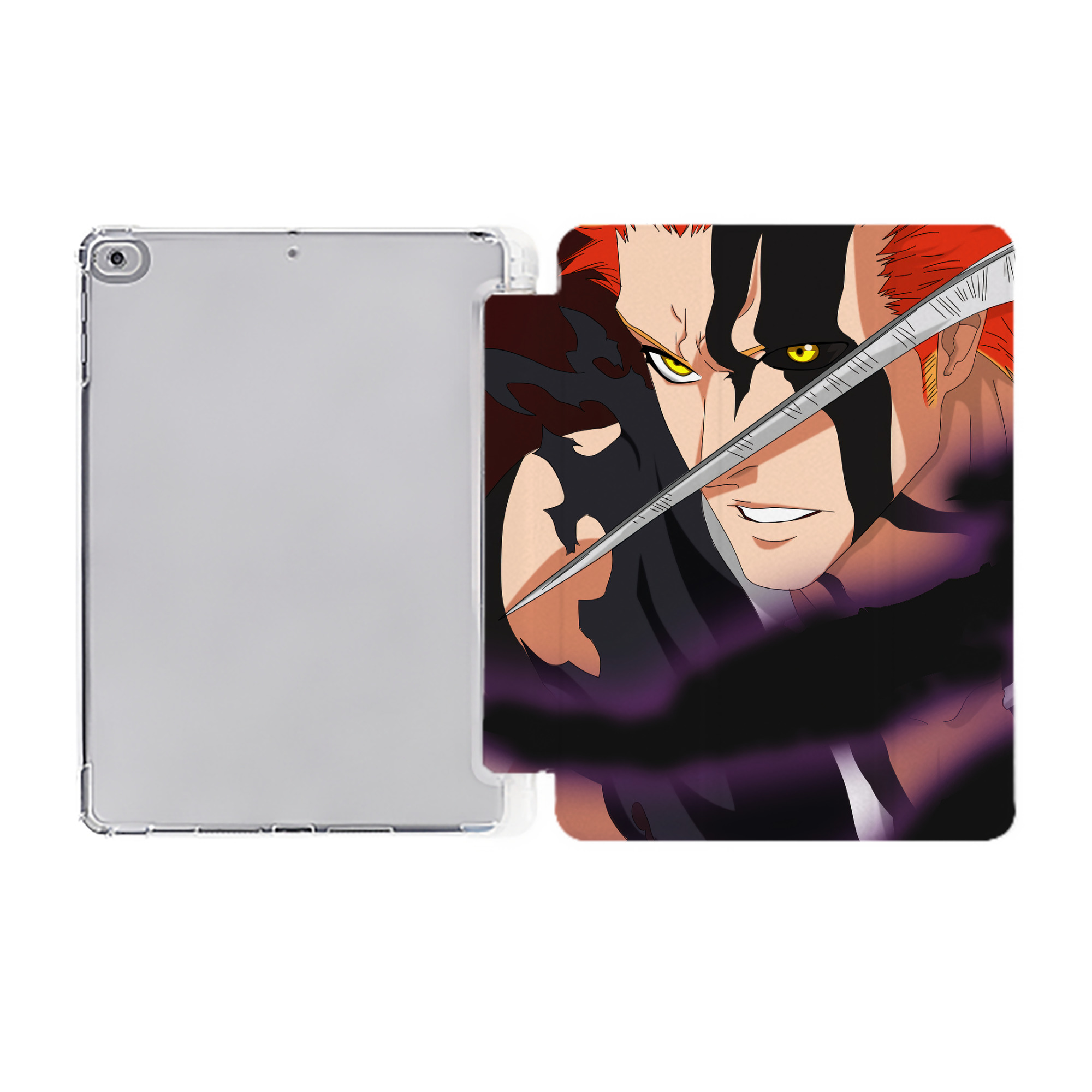 （画像用） ブリーチ BLEACH IPad ケース ペン収納付き 三つ折りスタンド PUレザー×シリコン 対応機種9.5/10.5/10.9インチ